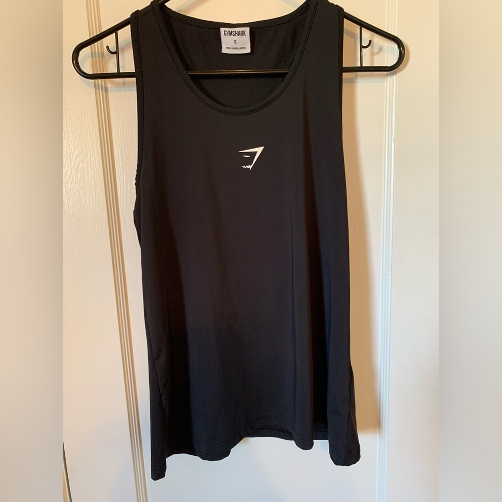 Gymshark racer back black top. Size small.